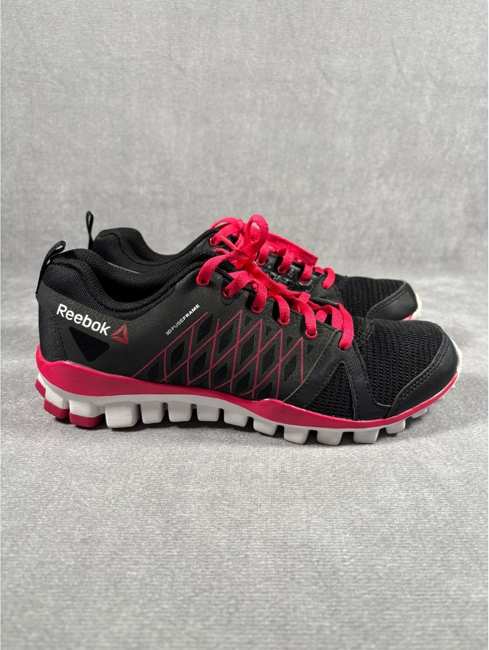 Reebok RealFlex Advance TR 2.0 Women’s Size 8.5 Black Pink Running Shoes Sneaker